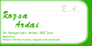 rozsa ardai business card